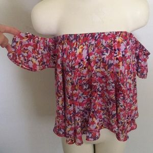 Floral off the shoulder top